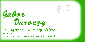 gabor daroczy business card
